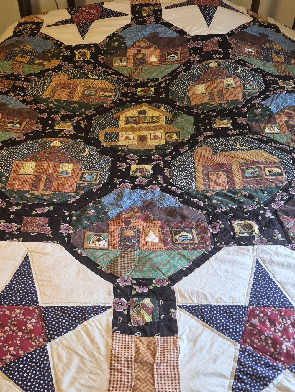 jcpenney Multicolor Patchwork Cottage Quilt with Stars